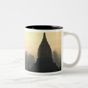 Azië, Birma, (Myanmar), Pagan (Bagan) Heete Lucht Tweekleurige Koffiemok