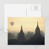 Azië, Birma, (Myanmar), Pagan (Bagan) Hot Air Briefkaart (Voorkant / Achterkant)