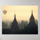 Azië, Birma, (Myanmar), Pagan (Bagan) Hot Air Poster (Voorkant)