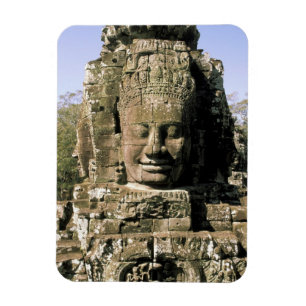 Azië, Cambodja, Siem Reap. Angkor Thom, hoofden Magneet