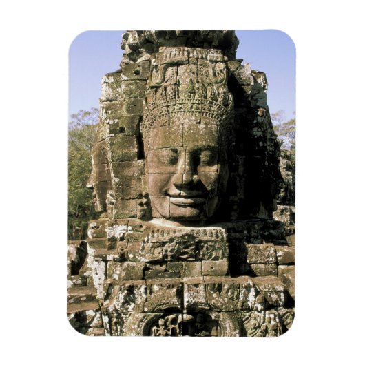 Azië, Cambodja, Siem Reap. Angkor Thom, hoofden va Magneet (Verticaal)