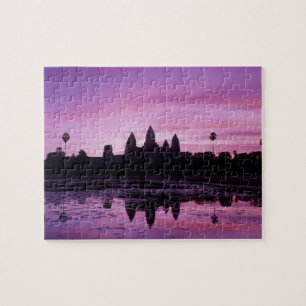 Azië, Cambodja, Siem Reap, Angkor Wat (gebouwd in Legpuzzel