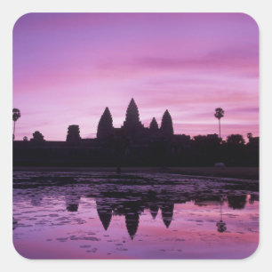 Azië, Cambodja, Siem Reap, Angkor Wat (gebouwd in Vierkante Sticker