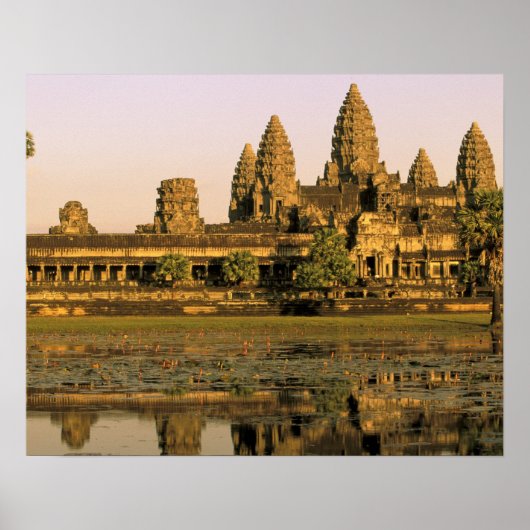 Azië, Cambodja, Siem Reap. Angkor Wat. Poster (Voorkant)