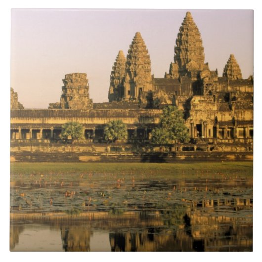 Azië, Cambodja, Siem Reap. Angkor Wat. Tegeltje (Voorkant)