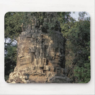 Azië, Cambodja, Siem Reap. Enorme stenen sculpture Muismat