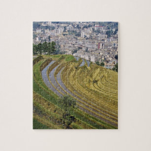 Azië, China, de provincie Yunnan, Jinping. Jinpin Legpuzzel