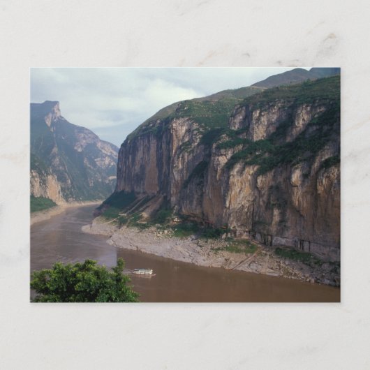 Azië, China, de Yangtze rivier, de Driekloof. Briefkaart (Voorkant)