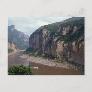 Azië, China, de Yangtze rivier, de Driekloof. Briefkaart