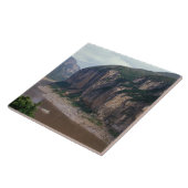 Azië, China, de Yangtze rivier, de Driekloof. Tegeltje (Zijkant)