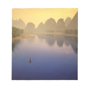 Azië, China, Guangxi Provincie, Yangshuo. Eenzame Notitieblok