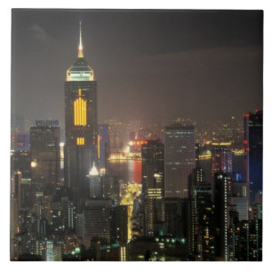 Azië, China, Hong Kong, centraal vanaf Stubbs road Tegeltje