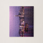 Azië, China, Hongkong, skyline van de stad en Legpuzzel (Verticaal)