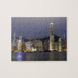 Azië, China, Hongkong, skyline van steden en 2 Legpuzzel