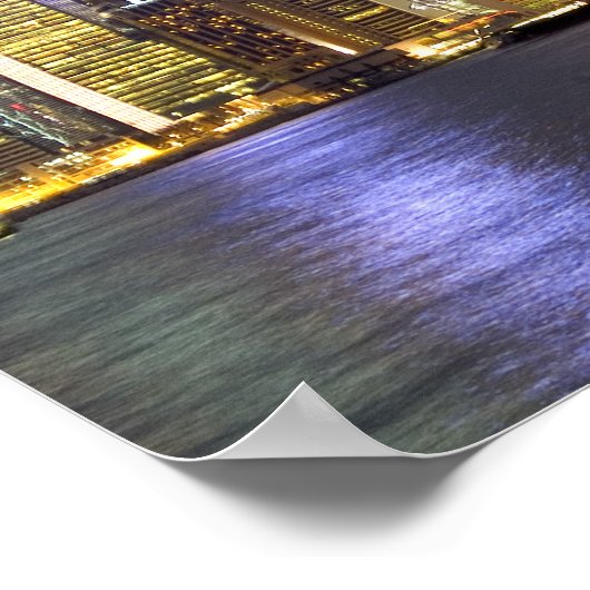 Azië, China, Hongkong, skyline van steden en 2 Poster (Hoek)