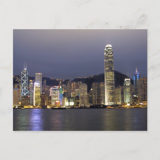 Azië, China, Hongkong, stadsskyline en 2 Briefkaart (Voorkant)