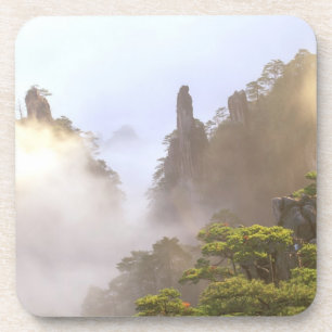 Azië, China, Huanshan. De Gele Berg in Bier Onderzetter