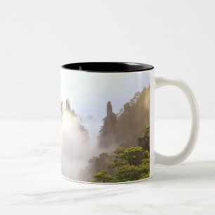 Azië, China, Huanshan. De Gele Berg in Tweekleurige Koffiemok