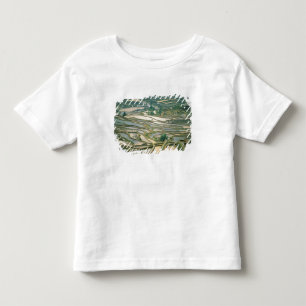 Azië, China. Ondergelopen rijstterrassen bij Nano Kinder Shirts