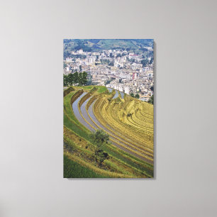 Azië, China, provincie Yunnan, Jinping. Jinping Canvas Afdruk