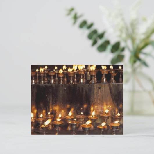 Azië, China, Tibet, Lhasa. Goudvlammen, Briefkaart (Staand voorkant)