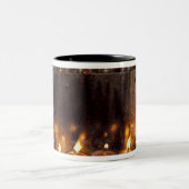 Azië, China, Tibet, Lhasa. Goudvlammen, Tweekleurige Koffiemok (Center)