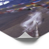 Azië, China, Tibet, Tangla Pass. gebeden vlaggen, Poster (Hoek)