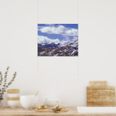 Azië, China, Tibet, Tangla Pass. gebeden vlaggen, Poster (Keuken)