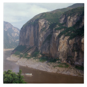 Azië, China, Yangtze-rivier, Drie Kloven. Tegeltje