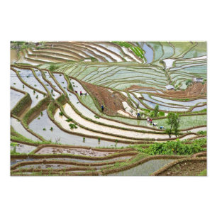 Azië, China, Yunnan, Jinping. Native Yi-volk Foto Afdruk