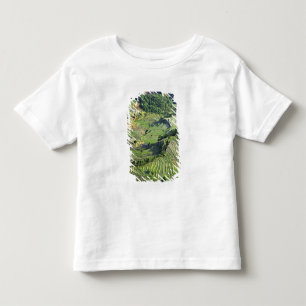 Azië, China, Yunnan, Yuanyang. Patroon van groen Kinder Shirts