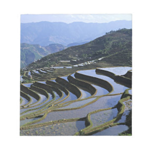 Azië, China, Yunnan, Yuanyang. Ruw Notitieblok