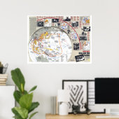 "Azië/de Stille Oceaan: 1937/45 - de KAART… Poster (Thuiskantoor)