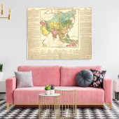 Azië en Rijk van Genghis Kahn Canvas Afdruk (Insitu (Woonkamer))