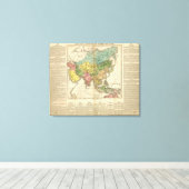 Azië en Rijk van Genghis Kahn Canvas Afdruk (Insitu (Houten vloer))