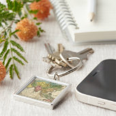 Azië en Rijk van Genghis Kahn Sleutelhanger (Zijkant)