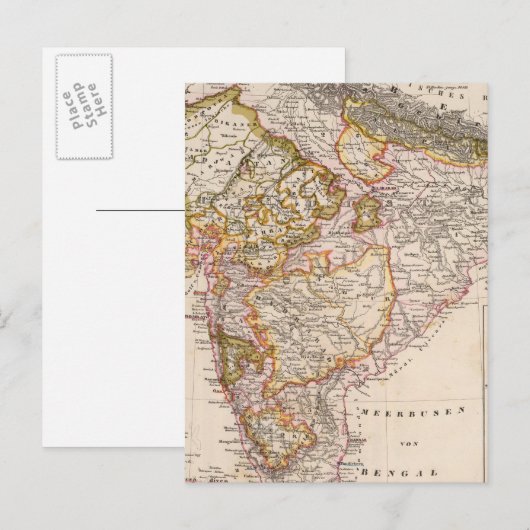 Azië, India, Bangladesh Briefkaart (Voorkant / Achterkant)