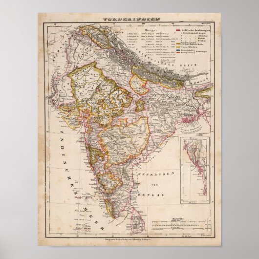 Azië, India, Bangladesh Poster (Voorkant)