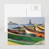 Azië, India, Tamil Nadu, Kanniyakumari 2 Briefkaart (Voorkant / Achterkant)