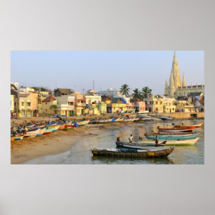 Azië, India, Tamil Nadu, Kanniyakumari Poster