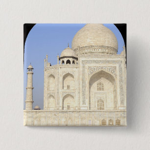 Azië, India, Uttar Pradesh, Agra. De Taj 2 Vierkante Button 5,1 Cm