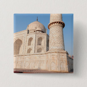 Azië, India, Uttar Pradesh, Agra. De Taj 4 Vierkante Button 5,1 Cm