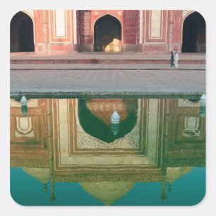Azië, India, Uttar Pradesh, Agra. Op de 2 Vierkante Sticker