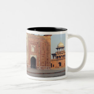 Azië, India, Uttar Pradesh, Agra. Op de Tweekleurige Koffiemok