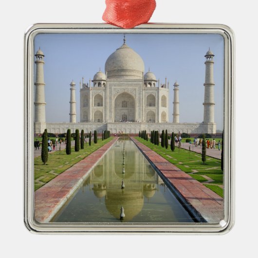 Azië, India, Uttar Pradesh, Agra. Taj 5 Metalen Ornament (Voorkant)