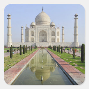 Azië, India, Uttar Pradesh, Agra. Taj 5 Vierkante Sticker
