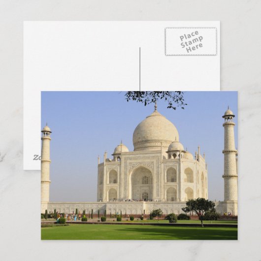 Azië, India, Uttar Pradesh, Agra. Taj 7 Briefkaart (Voorkant / Achterkant)