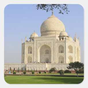 Azië, India, Uttar Pradesh, Agra. Taj 7 Vierkante Sticker