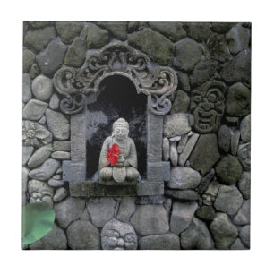 Azië, Indonesië, Bali. Een heiligdom van Boeddha Tegeltje