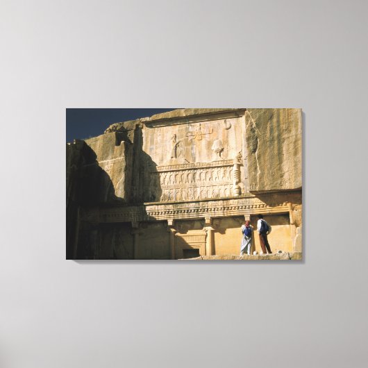 Azië, Iran, Persepolis.Graf van Darius de Grote. Canvas Afdruk (Voorkant)